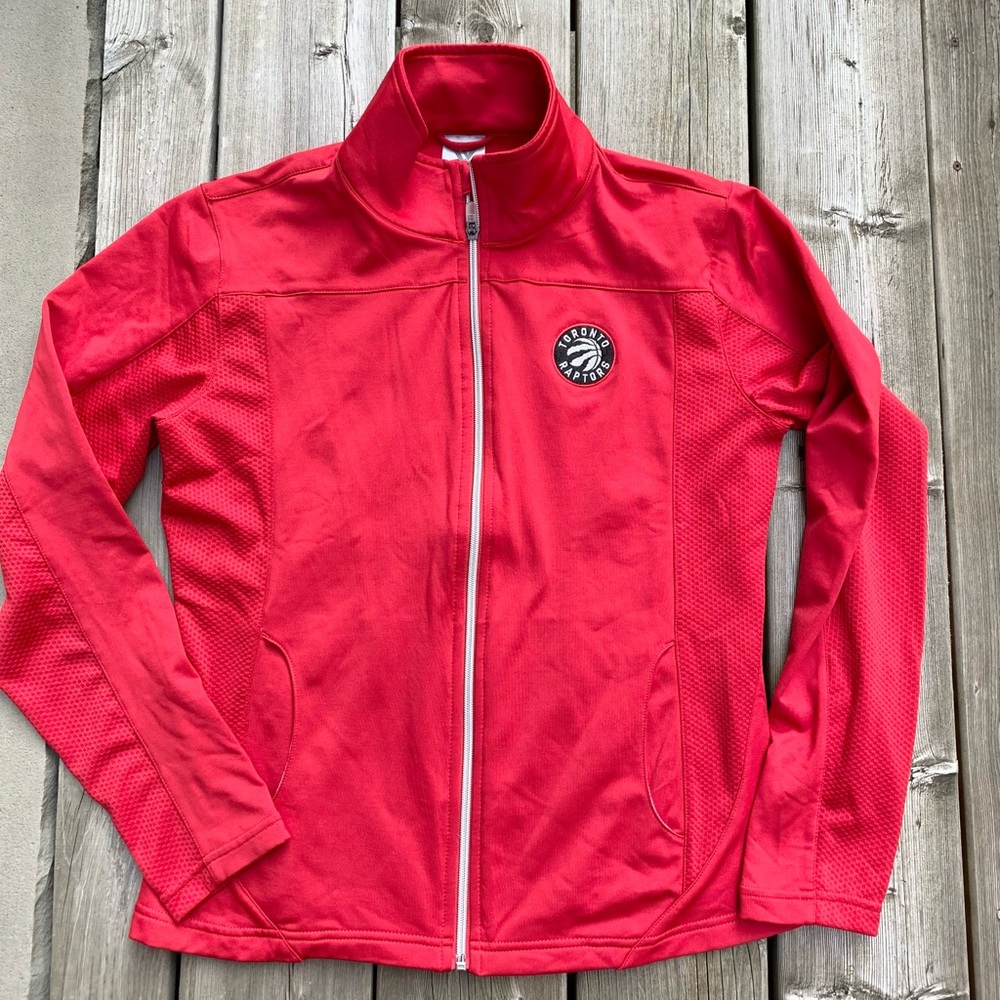Ladies Levelwear Raptors Red Polyester Jacket Size Medium